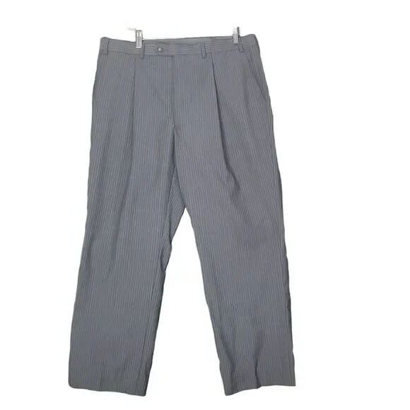 Michael Kors MMK Wool Suit Pinstripe Two-Piece Blazer & Trousers Set Size‎ 43R